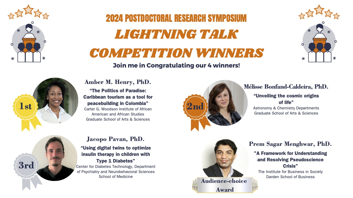 winners of the lightning talk competition 2024, Amber Henry 1st place