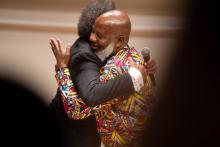 Cornel West encourages students to 'major in a courageous life.'