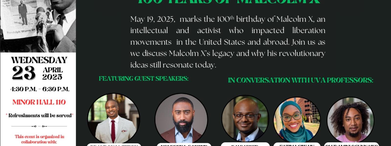 poster for Malcolm X event